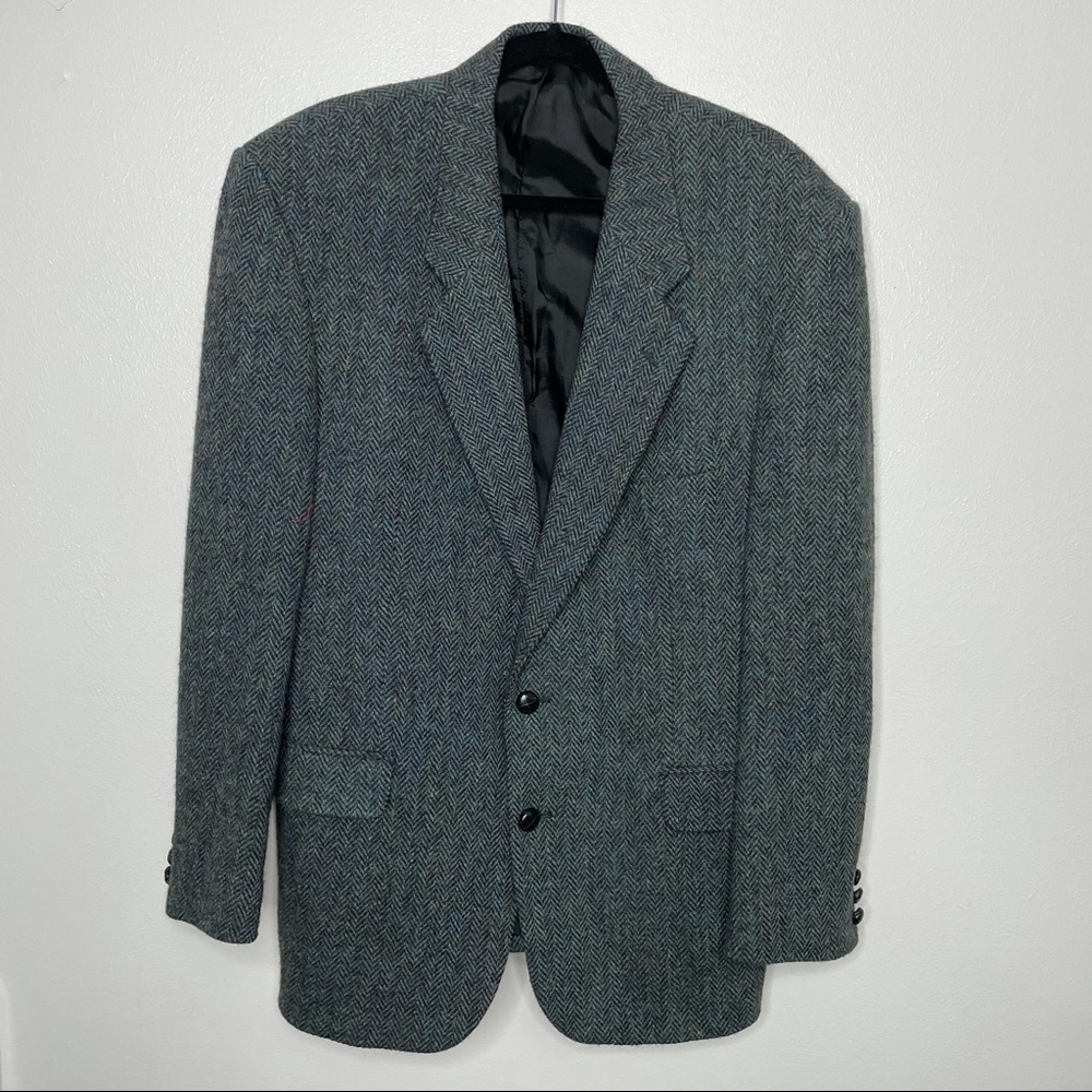 Harris Tweed Sport Coat Herringbone Mens XXL